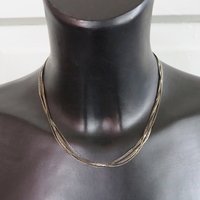 Vintage multichain necklace | Silver tone necklace | Vintage silver tone necklace | Multi-chain necklace | Thin multichain necklace