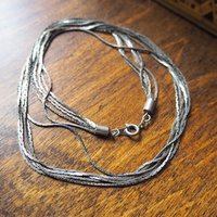 Vintage multichain necklace | Silver tone necklace | Vintage silver tone necklace | Multi-chain necklace | Thin multichain necklace