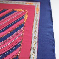 Vintage silk scarf | Striped silk scarf | Small vintage silk scarf | Silk scarf
