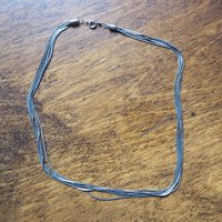 Vintage multichain necklace | Silver tone necklace | Vintage silver tone necklace | Multi-chain necklace | Thin multichain necklace