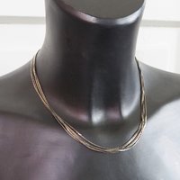 Vintage multichain necklace | Silver tone necklace | Vintage silver tone necklace | Multi-chain necklace | Thin multichain necklace
