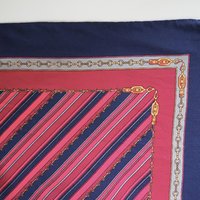 Vintage silk scarf | Striped silk scarf | Small vintage silk scarf | Silk scarf