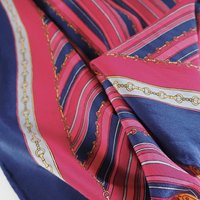 Vintage silk scarf | Striped silk scarf | Small vintage silk scarf | Silk scarf