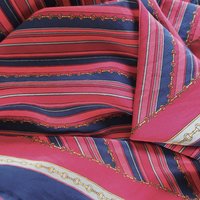 Vintage silk scarf | Striped silk scarf | Small vintage silk scarf | Silk scarf