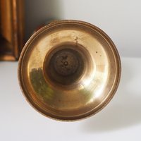 Vintage brass vase | Etched brass vase | Vintage single flower vase | Tall brass vase | Vintage vase