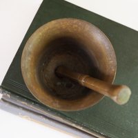 Vintage brass mortar and pestle | Small brass mortar | Small vintage mortar and pestle