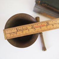 Vintage brass mortar and pestle | Small brass mortar | Small vintage mortar and pestle