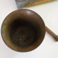 Vintage brass mortar and pestle | Small brass mortar | Small vintage mortar and pestle