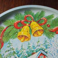 Vintage Christmas tray | Vintage tin tray | Vintage Santa Claus tin tray | Vintage tray | Made in Finland