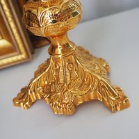 Vintage crystal candelabra | Vintage two arm candelabra | Gold plated candelabra | Vintage candelabra