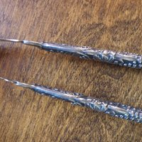Vintage alpacca silver serving utensils | Alpacca silver serving utensils | Vintage serving set | 1950s serving set
