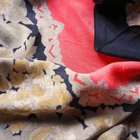 Vintage silk scarf | Floral silk scarf | Large vintage silk scarf | Square silk scarf