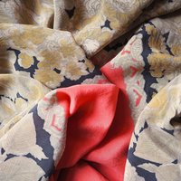 Vintage silk scarf | Floral silk scarf | Large vintage silk scarf | Square silk scarf