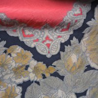 Vintage silk scarf | Floral silk scarf | Large vintage silk scarf | Square silk scarf