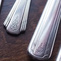 Vintage cutlery set for six | Silver plated cutlery set | Vintage silver plated forks and knives | Camden cutlery set