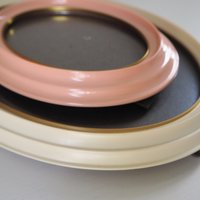 Set of two vintage picture frames | Oval photo frames | Vintage Jyden photo frames | Vintage photo frames