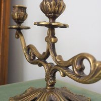 Vintage brass candelabra | Brass candelabra | Three arm brass candlestick holder | Three arm candelabra
