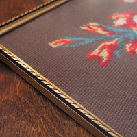 Vintage needlepoint wall art | Scandinavian wall art | Needlepoint wall hanging | Vintage wall tapestry | Handmade wall tapestry