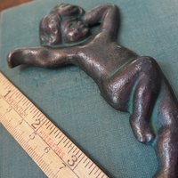 Vintage cast iron angel | Wattholma angel | Small cherub wall ornament | Vintage angel wall hanging | Made in Sweden