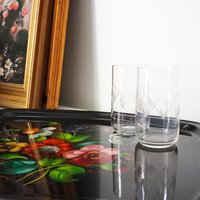 Vintage floral metal tray | Large handpainted floral tray | Vintage floral tray | Vintage Zhostovo tray