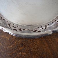 Vintage alpacca silver tray | Alpacca silver platter | Vintage serving tray | Small serving tray