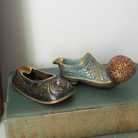 Vintage brass ashtray | Small vintage ashtray | Brass ashtray | Shoe ashtray