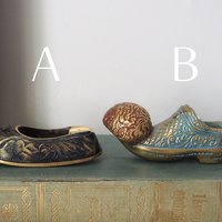 Vintage brass ashtray | Small vintage ashtray | Brass ashtray | Shoe ashtray