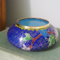 Vintage Cloisonné ashtray | Enameled brass ashtray | Vintage ashtray | Cloisonné ashtray