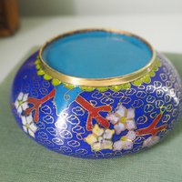 Vintage Cloisonné ashtray | Enameled brass ashtray | Vintage ashtray | Cloisonné ashtray