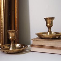 Vintage brass candle holder set | Heart candleholders | Vintage brass candlestick holders | Brass tealight holders | Candleholder sets