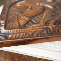 Vintage copper wall plaque | Vintage religious icon | Copper religious wall plaque | Vintage copper icon