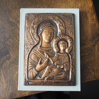 Vintage copper wall plaque | Vintage religious icon | Copper religious wall plaque | Vintage copper icon