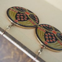 Vintage dangle earrings | Vintage earrings | Vintage brass tone earrings | Dangle earrings