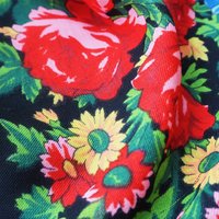 Vintage floral scarf | Floral scarf with a fringe | Vintage wool scarf | Vintage wool shawl | Russian floral scarf