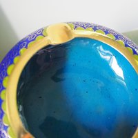 Vintage Cloisonné ashtray | Enameled brass ashtray | Vintage ashtray | Cloisonné ashtray