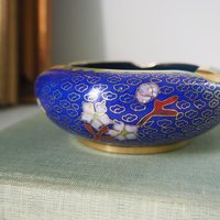 Vintage Cloisonné ashtray | Enameled brass ashtray | Vintage ashtray | Cloisonné ashtray