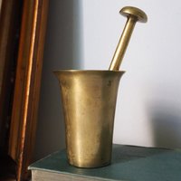 Vintage brass mortar and pestle | Vintage brass mortar | Heavy brass mortar and pestle