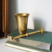 Vintage brass mortar and pestle | Vintage brass mortar | Heavy brass mortar and pestle
