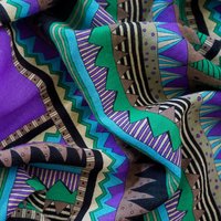 Vintage wool scarf | Geometric vintage wool scarf | Vintage Marja Kurki scarf | Marja Kurki wool scarf | Large wool scarf