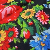 Vintage floral scarf | Floral scarf with a fringe | Vintage wool scarf | Vintage wool shawl | Russian floral scarf