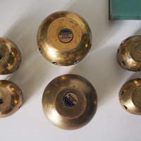Vintage tea light holder sets | Heart candleholders | Vintage brass tea light holders | Brass tealight holders | Candleholder sets