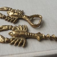 Vintage brass bottle opener set | Lobster bottle openers | Brass bottle openers | Vintage bottle openers | Brass wine bottle openers