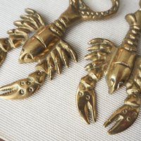 Vintage brass bottle opener set | Lobster bottle openers | Brass bottle openers | Vintage bottle openers | Brass wine bottle openers