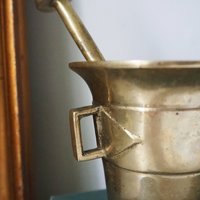 Vintage brass mortar and pestle | Heavy brass mortar | Vintage brass mortar | Brass mortar and pestle | Vintage kitchenware