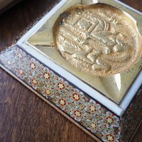 Vintage ashtray | Mosaic inlay ashtray | Brass ashtray | Mosaic ashtray