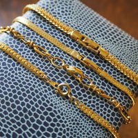 Vintage necklace | Gold tone chain | Vintage snake chain | Vintage gold chain | Mismatched necklaces