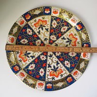 Vintage serving tray | Small vintage tin tray | Round floral tray | Retro tray | Floral vintage tray