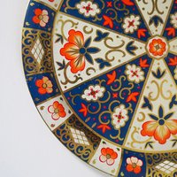 Vintage serving tray | Small vintage tin tray | Round floral tray | Retro tray | Floral vintage tray