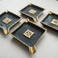 Vintage brass ashtray set | Set of four brass ashtrays | Small vintage ashtrays | Brass ashtray | Brass ashtray set