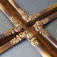 Set of four vintage photo frames | Vintage brass picture frames | Set of four floral vintage frames | Matching vintage frames